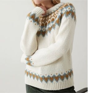 NWT Cyrillus Fair isle sweater